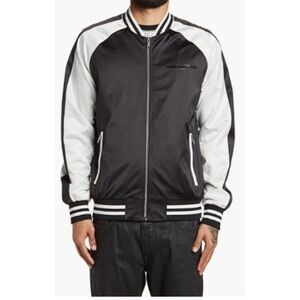 KARL LAGERFELD Paris Color Blocked Bomber Jacket